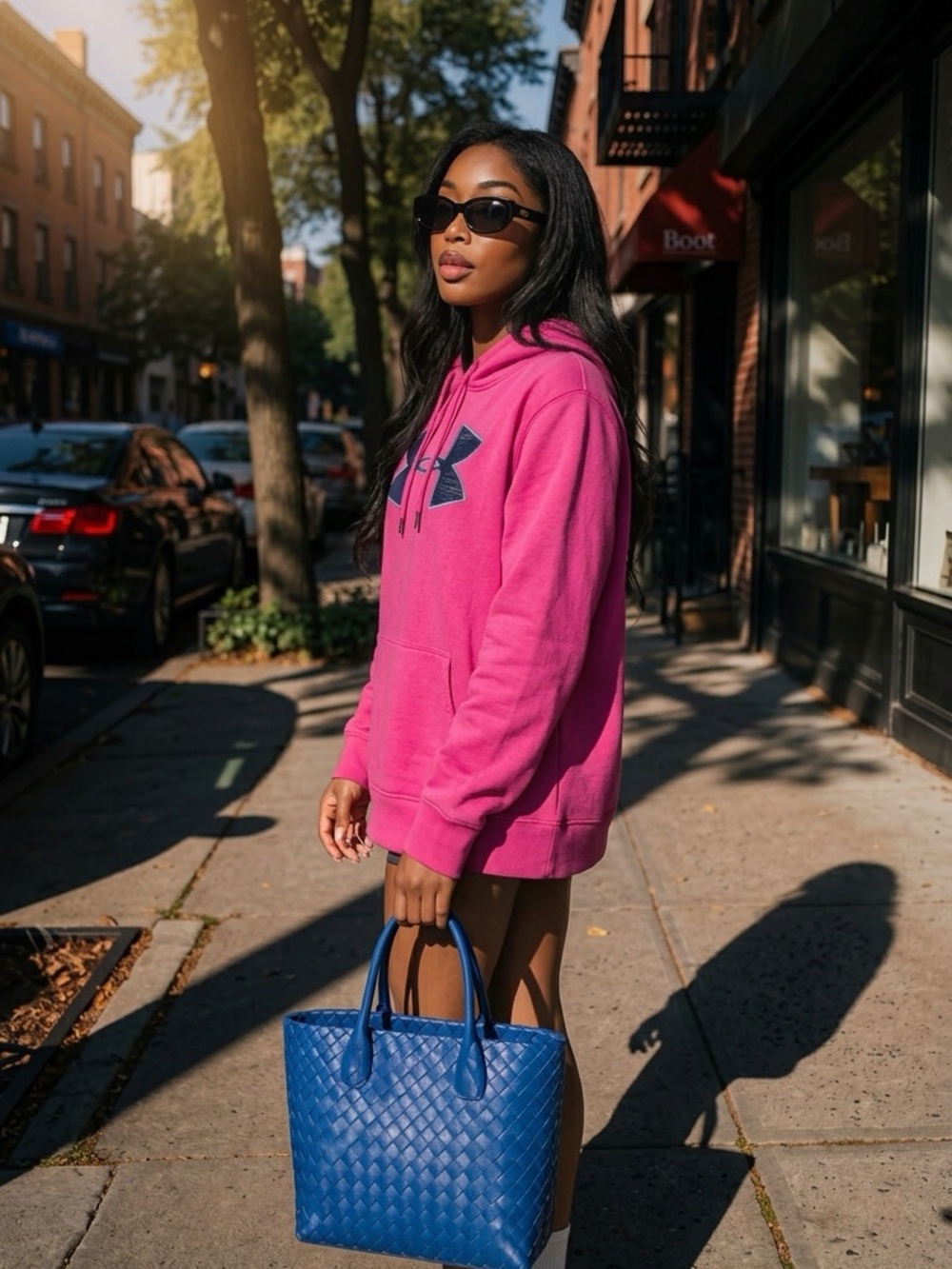 Under armor large pink hoodie - Picture 1 of 2